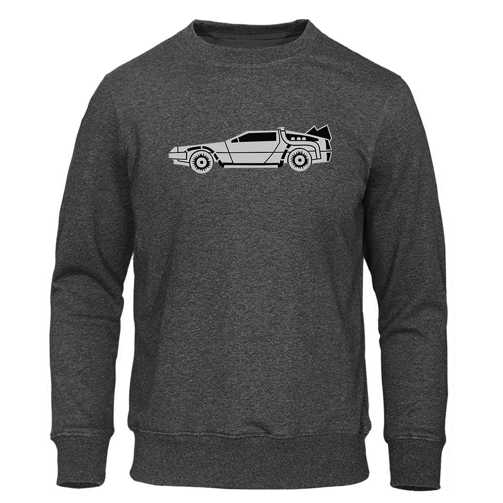 Auto in the movie Ski-Fi return to the future men's sweater loose comics Streetwear fashion crew neck sweatshirt with hood In fleece Autumn Pullover