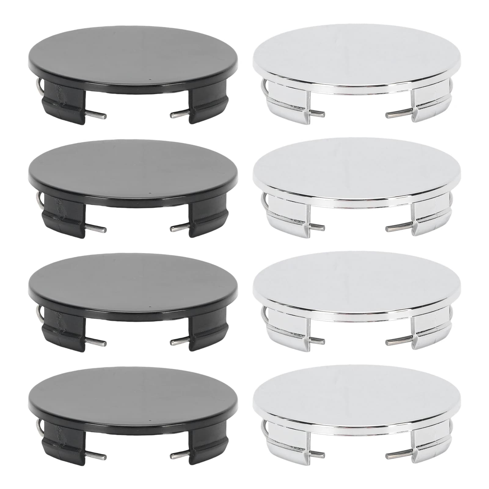 4 Pezzi Coprimozzo da 65MM 2.6 Pollici Antiscivolo con Fissaggio Rapido, Diametro Interno 62.2mm, Coprimozzo Universale per Auto, Nuovo