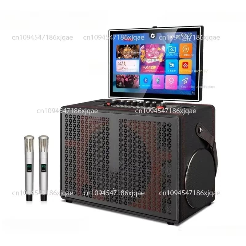 Macchina per karaoke portatile Bluetooth 301D con display integrato per altoparlanti esterni e audio da ballo quadrato