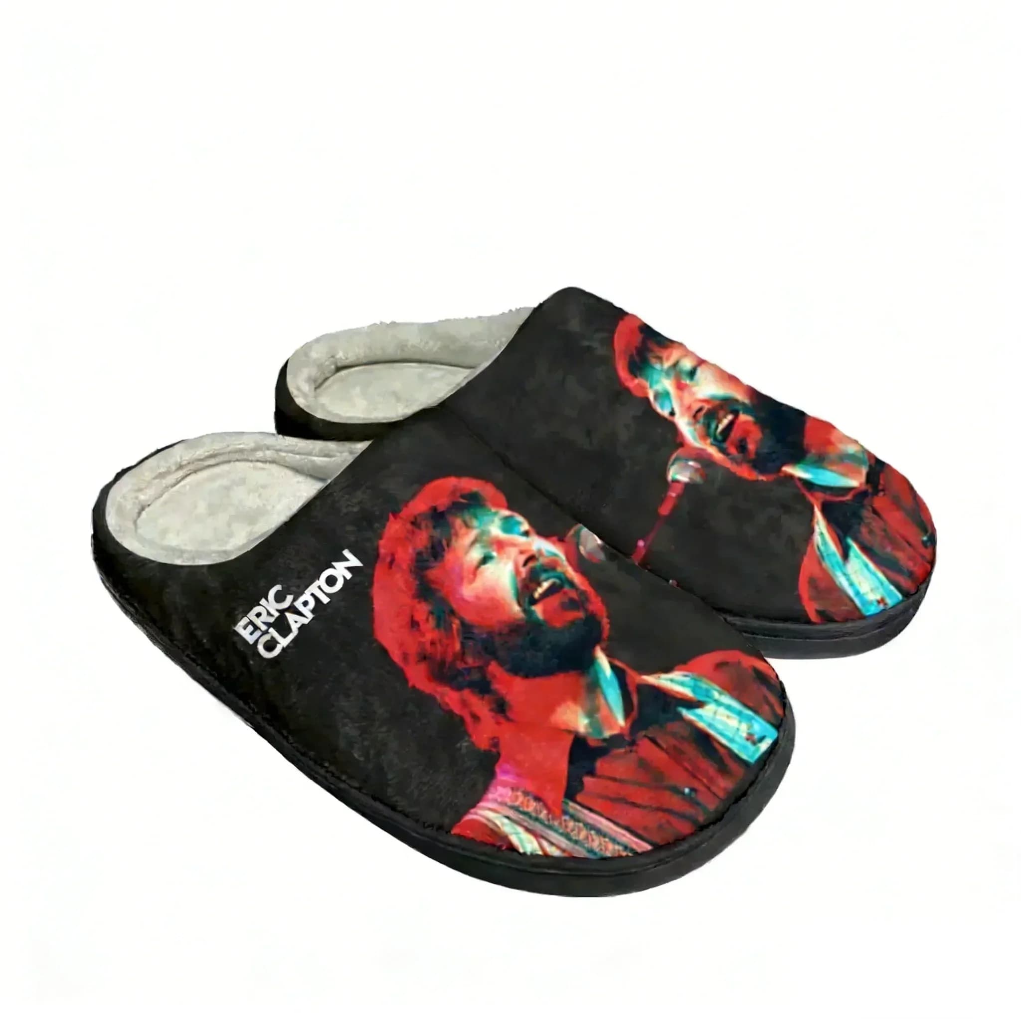 Eric Clapton Rock Musician Guitar Home Cotton Custom Slippers Mens Womens Sandals Plush Bedroom Keep Warm Shoe Thermal Slipper