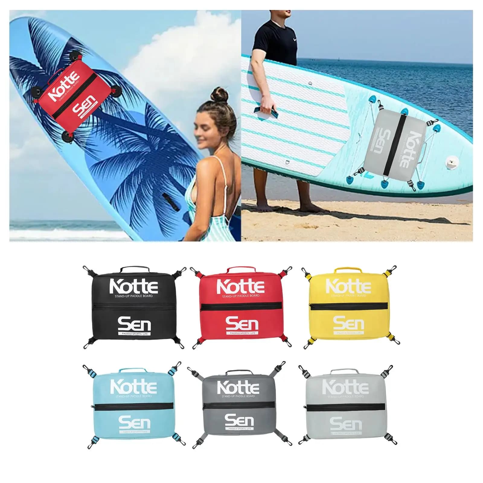 Borsa da coperta per paddleboard con maniglia, borsa termica isolata in tessuto Oxford, organizer impermeabile per campeggio e kayak