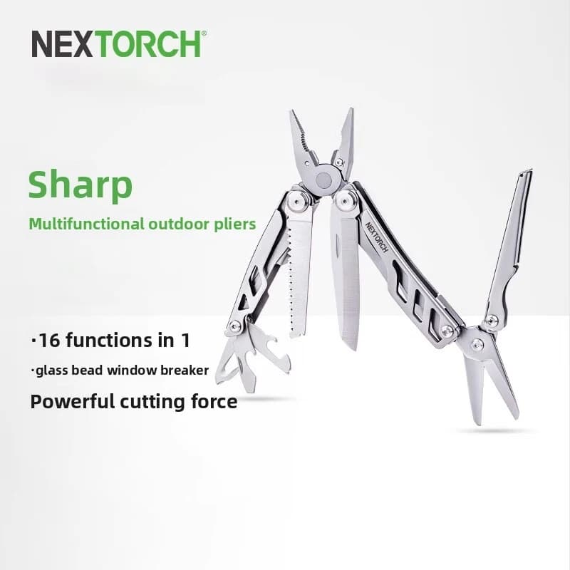NEXTORCH SharpBlade Pinze Multifunzione 16-in-1, Forbici Combinate Multifunzionali, Pinze Tattiche da Esterno, Pinze Pieghevoli e Cu