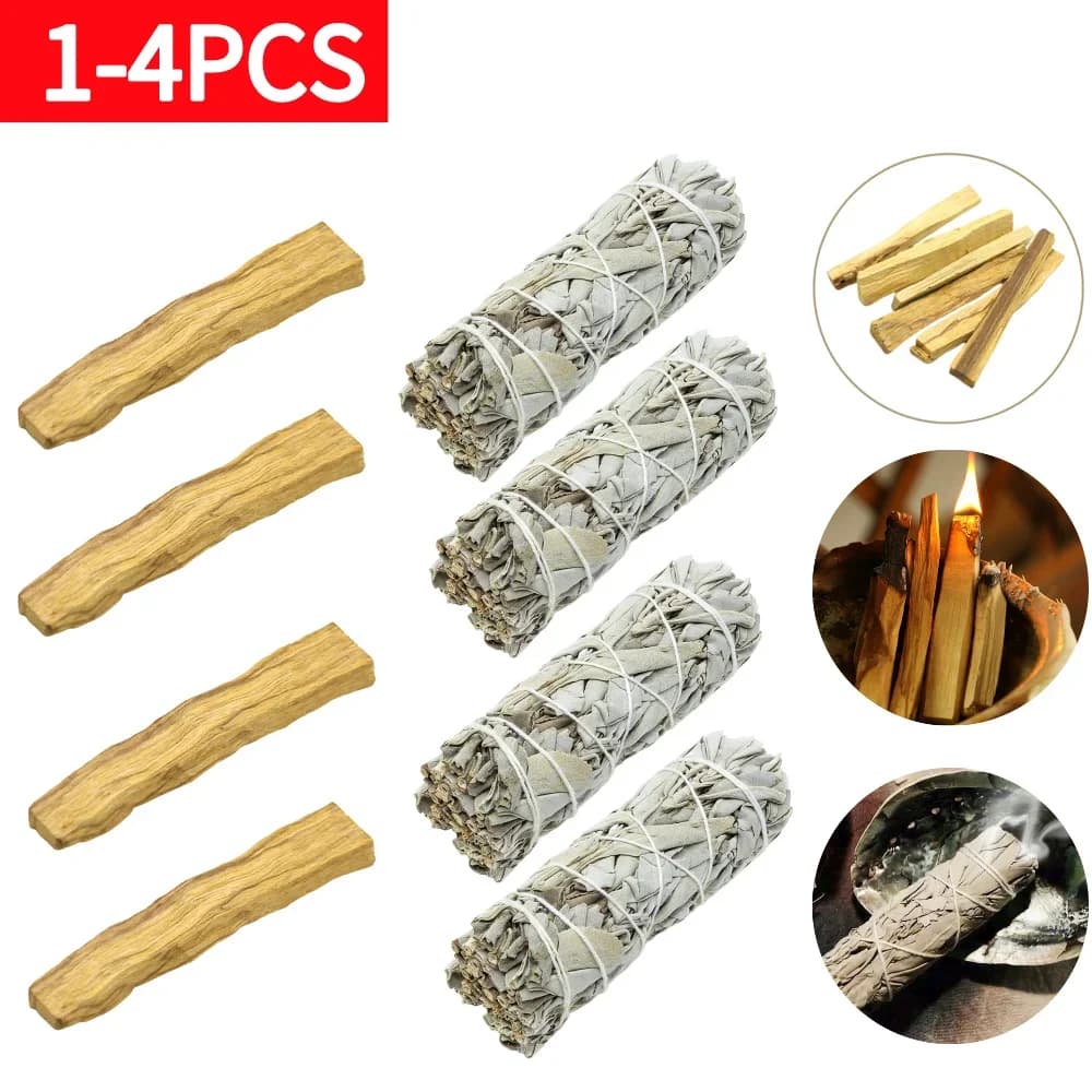 1-4 pezzi bastoncini di incenso naturale Palo Santo bastoncini per aromaterapia senza profumo bastoncini di incenso in legno per soggiorno di casa