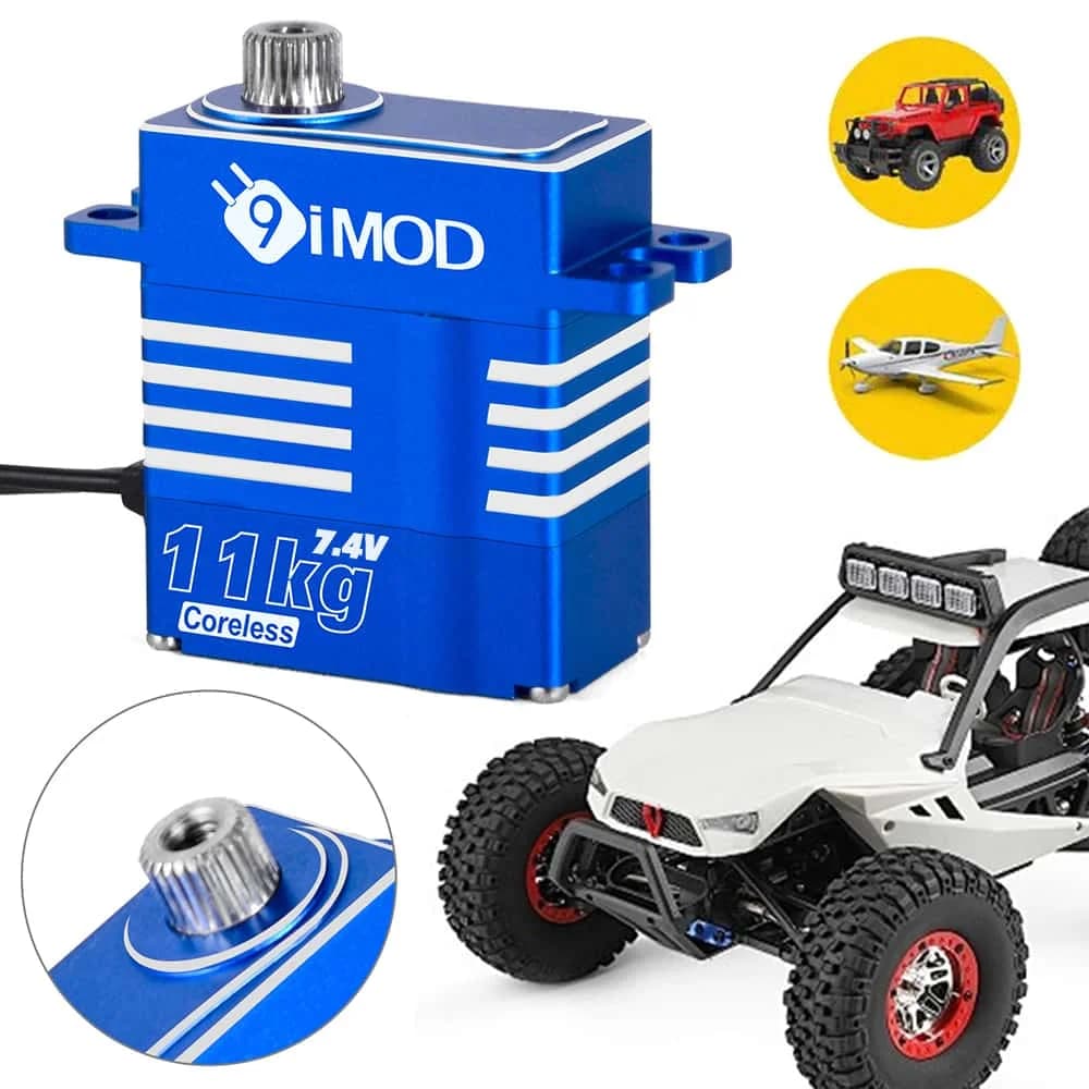Servo digitale RC da 9imod 11KG 180 ° 270 ° Motore a tazza cava da 4,8-8,4 V per parti fai da te per elicotteri RC per auto RC per veicoli telecomandati