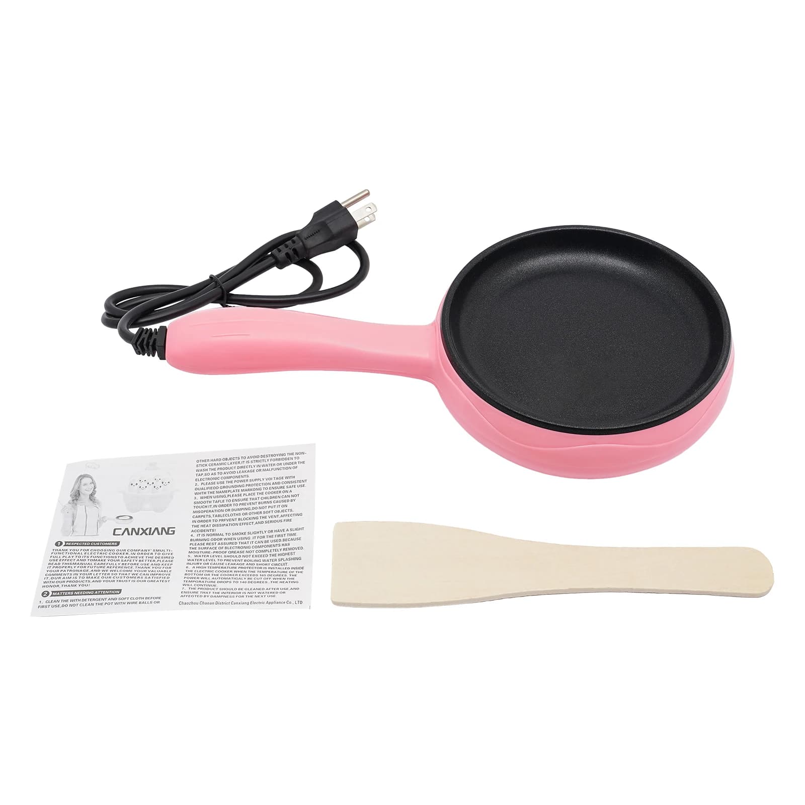 NUOVA Padella Elettrica, Padella Elettrica Antiaderente, Mini Padella Rosa