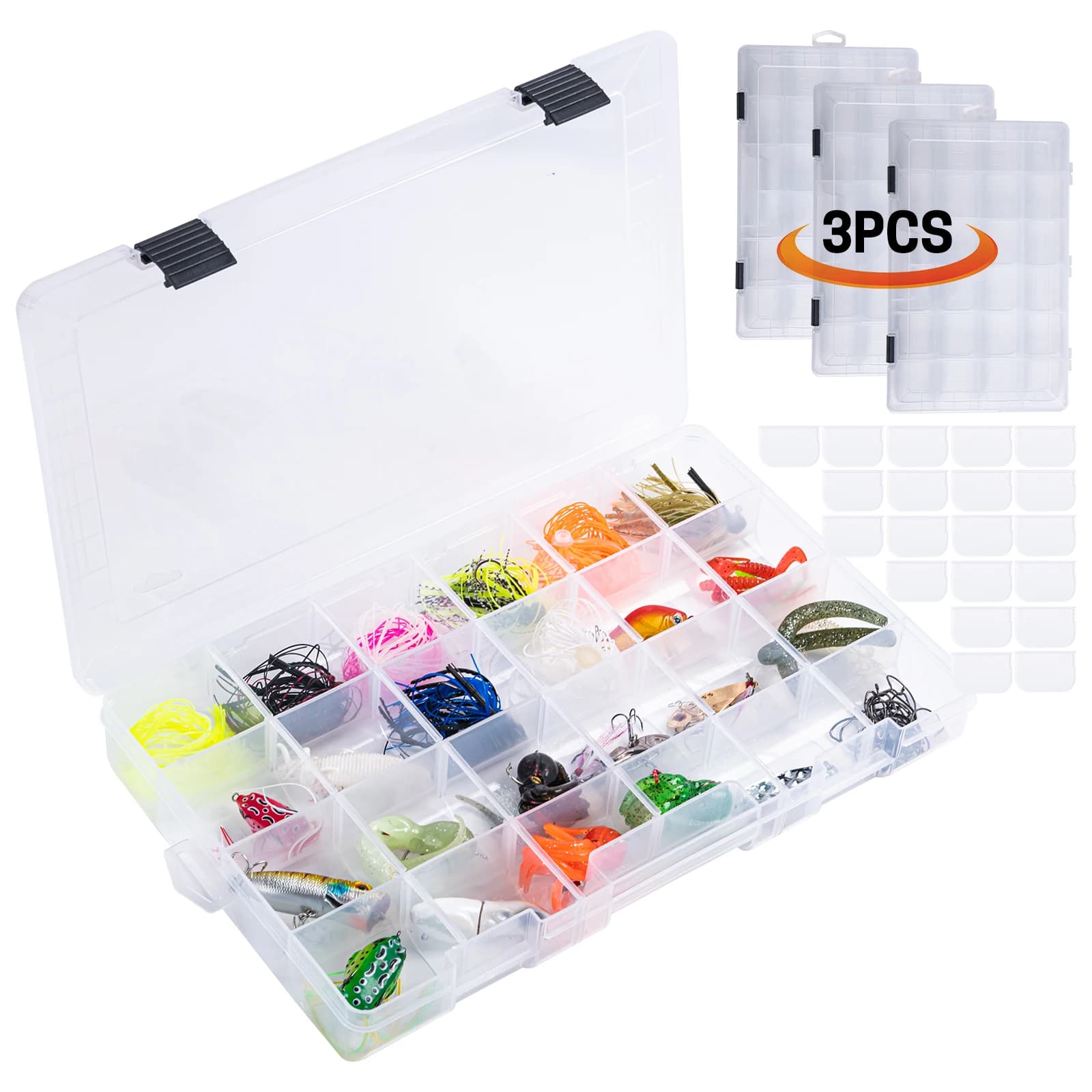 Goture Waterproof Fishing Equipment Box Hooks Esche Esche Fishing Case Plastic Fishing Accessories for Spire Luccio Manovella