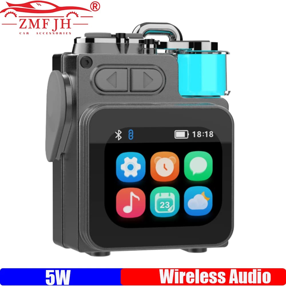ZMFJH Outdoor Pocket Speaker Portable Audio Equipment Compatible with Bluetooth 5.4 Expandable Storage with Wireless Touch Display