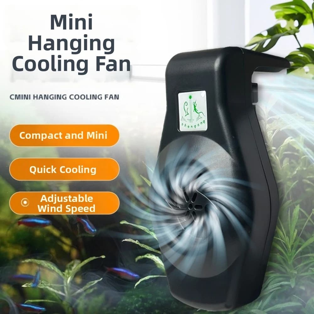 Ventilatore Silenzioso per Acquario, Potente Mini Ventilatore USB da Parete, Raffreddamento Rapido, Regolabile per Acquari e Terrari