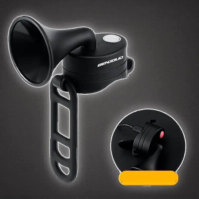 BENGGUO Ciclismo 120dB Clacson per bici elettrica 200mAh Tipo-C Campanello luminoso a LED impermeabile
