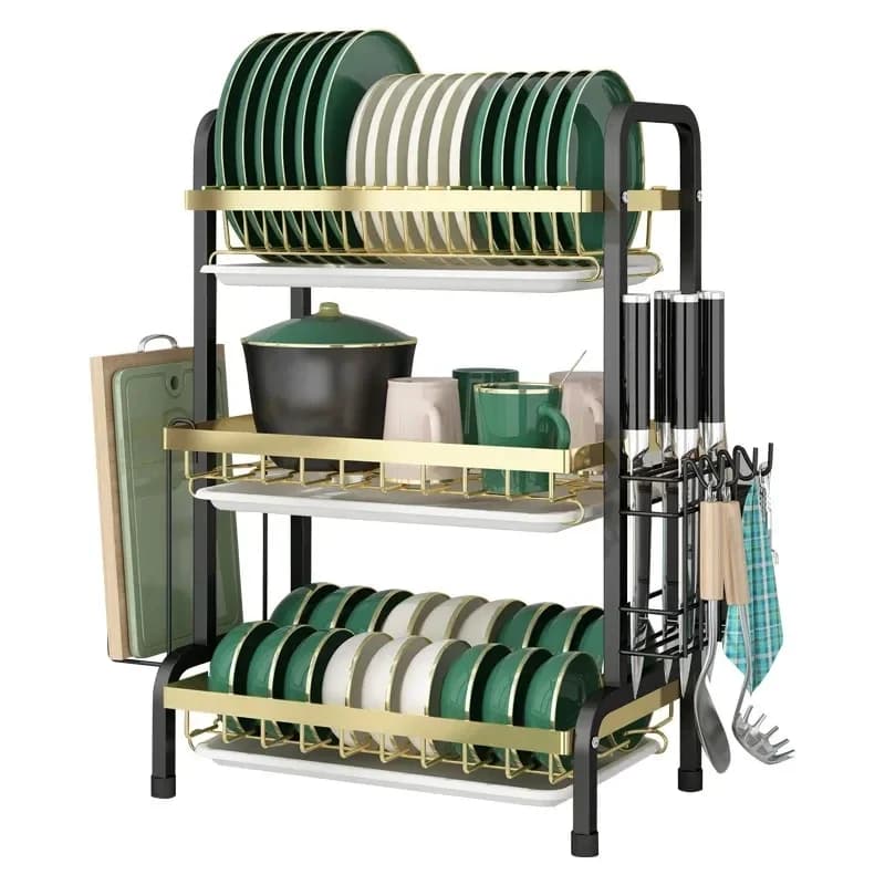 Stainless Steel Plates, Kitchen Storage Shelves, Plates and Bowls, Organizer for Spices, Stoves shelf, Tableware