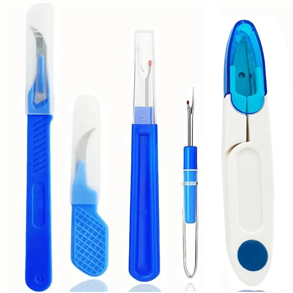 Zxiixz Kit per tagliare le cuciture per cucire Blu Punto per cucire Filo Unpicker Cutter Remover per cucito Crafting Ricamo Strumento per ricamo