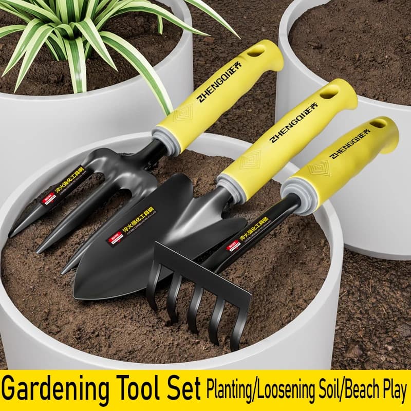 Attrezzi da Giardinaggio: Palette, Rastrelli, Zappe, Utensili Dual-Use per Diserbo da Esterno e Cortile, Piccole Palette, Accessori per Piante in Vaso