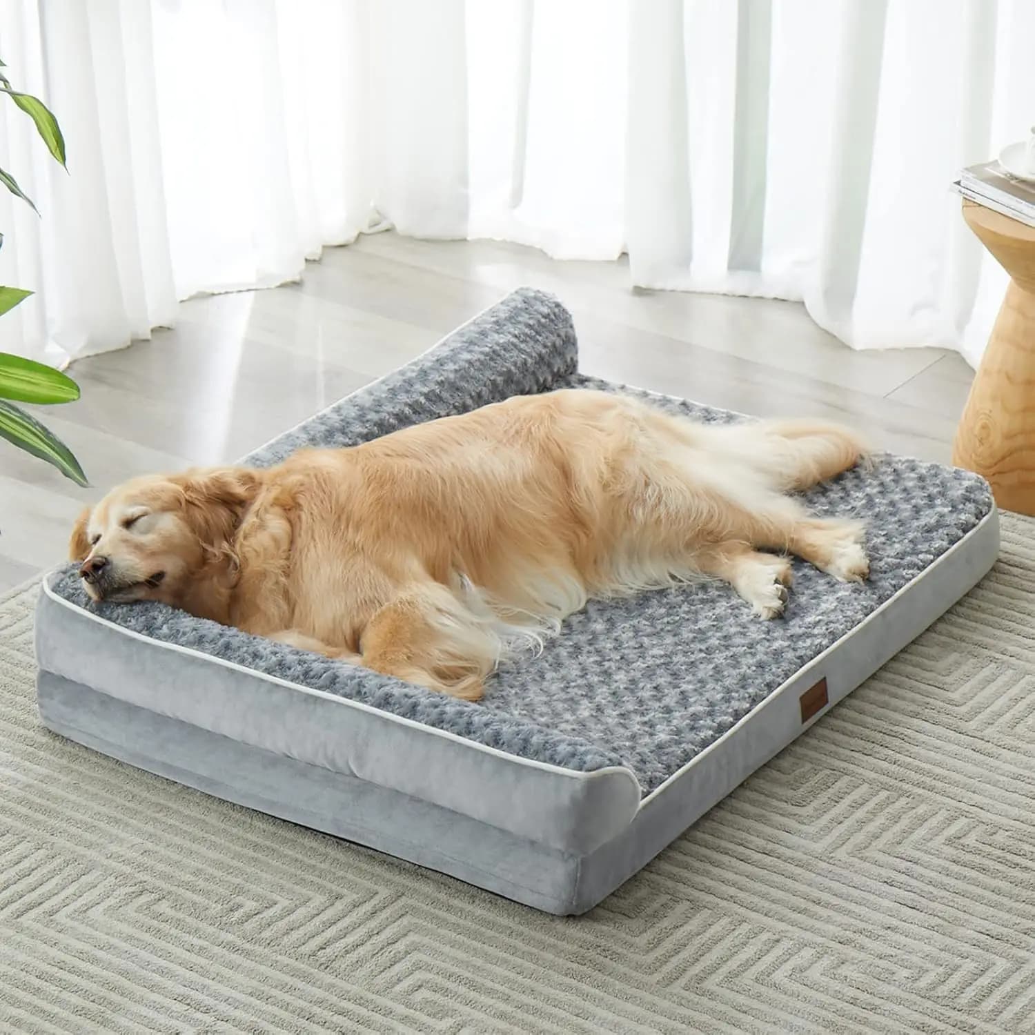 Orthopedic Waterproof Dog Sofa Bed for Large Dogs, Removable Washable Outer Cover, Built-In Waterproof Liner & Non-Skid Base, Spacious Sleeping Surface