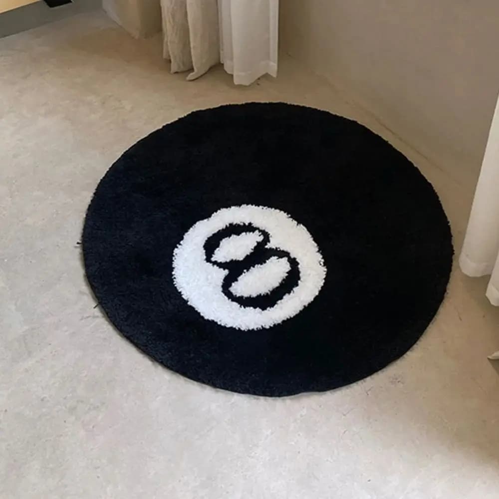 VIKAMA Tappeto in peluche a 8 palline, tappetino decorativo confortevole e divertente personalizzato per il soggiorno per interni domestici alla moda - Forniture per la casa