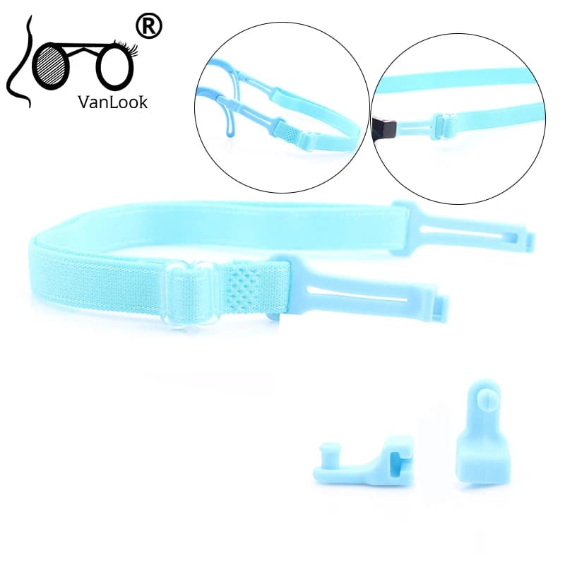 VANLOOK Occhiali per bambini Braccio del tempio Gel di silicone con catena Sport Bambini Occhiali Gamba Riparazione Scatta Cerniera di design senza viti