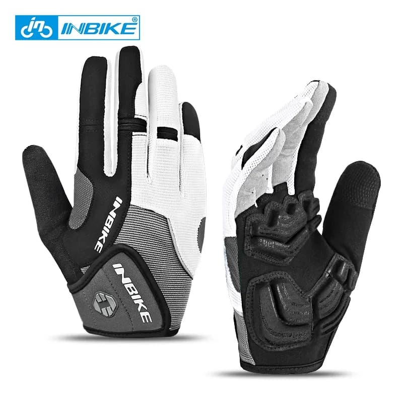 INBIKE Cycling Gloves Whole finger with street bike gloves padded in gel for men Woman Cycling Gloves MTB Men's Bike Accessories