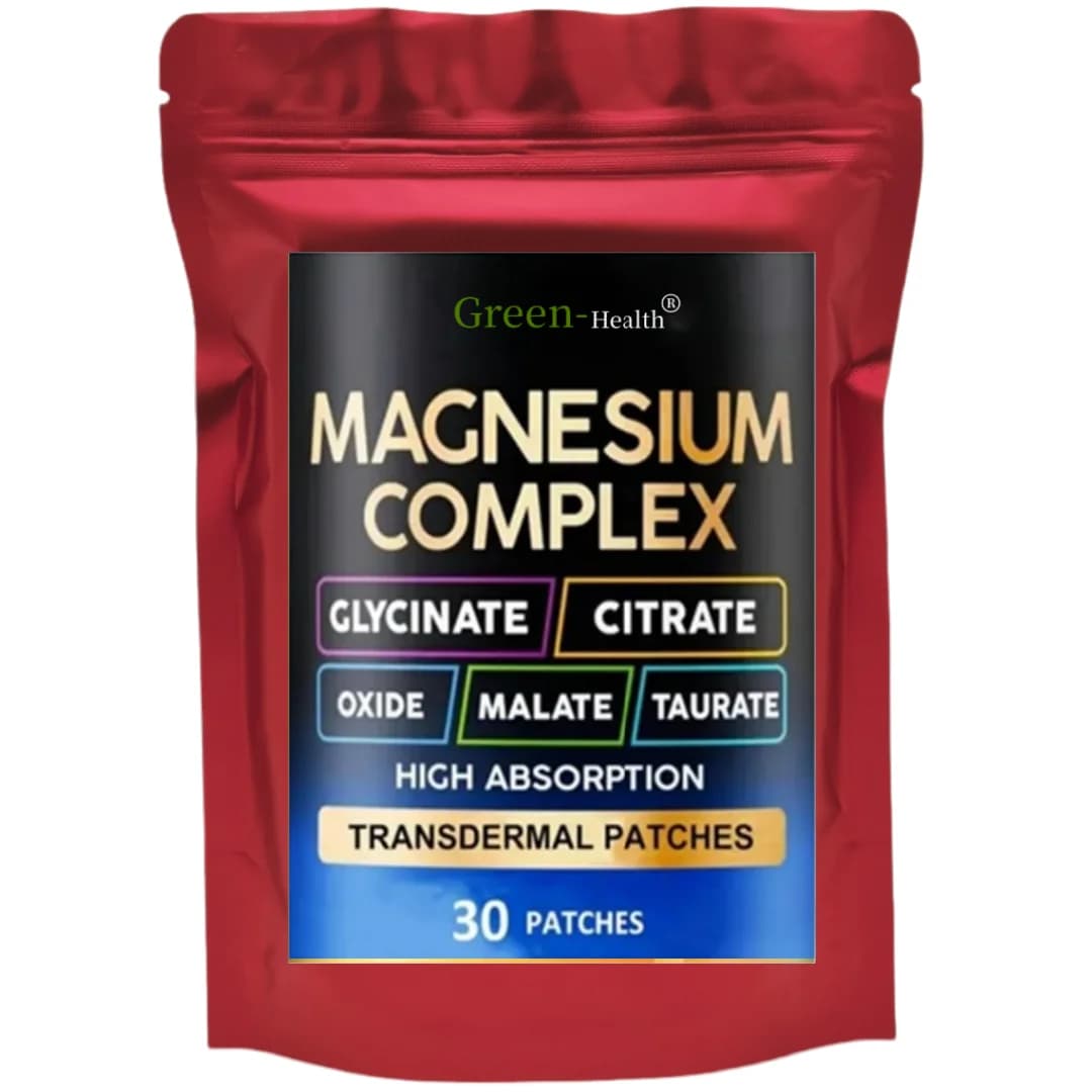 30 cerotti cerotti transdermici complessi 5 in 1 al magnesio per il supporto muscolare e del cuore antistress - Aiuto per il sonno delicato sulla pelle