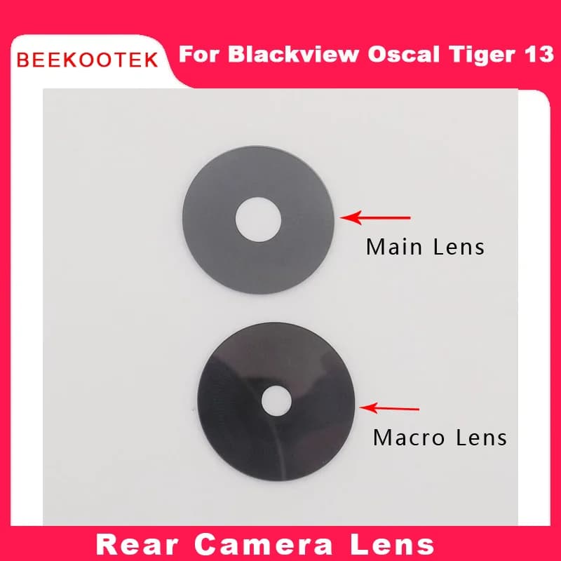 Nuovo originale Blackview Oscal Tiger 13 Obiettivo della fotocamera principale posteriore Obiettivo della fotocamera macro Copertura in vetro per Blackview Shark 9 Smart Phone