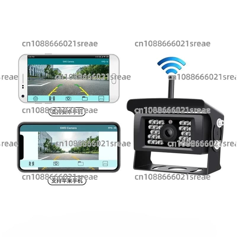 Telecamera targa solare WIFI Wireless Car APP Telecamera per retromarcia Monitoraggio punto cieco Immagine retrovisore