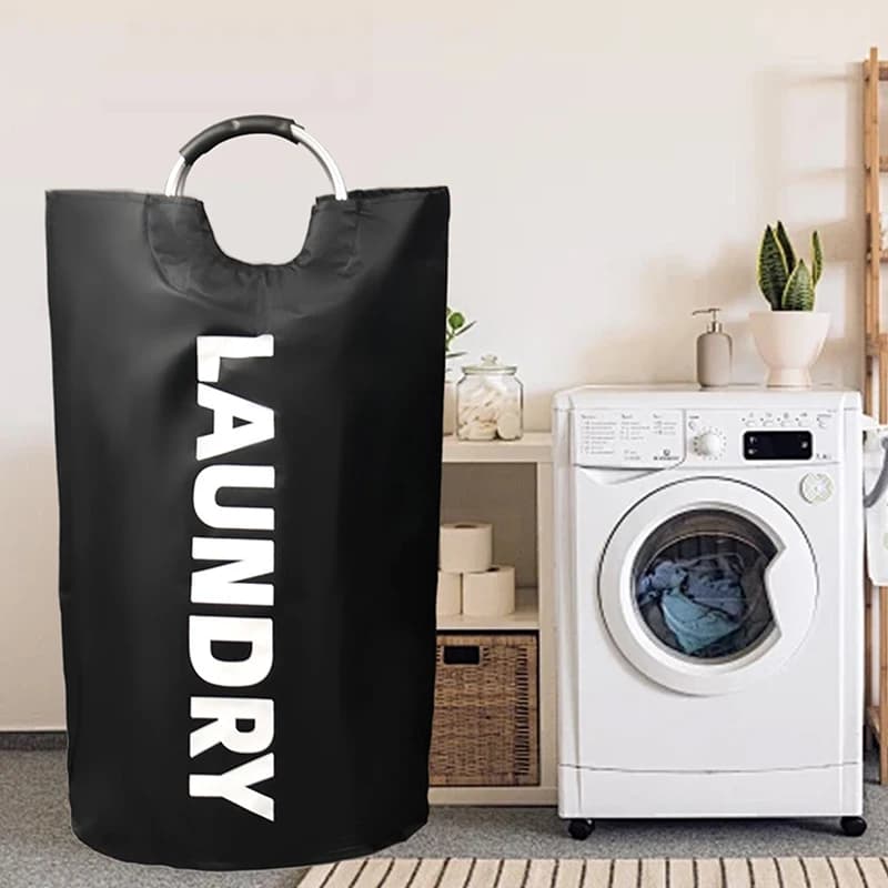 90 Liters Durable Whitery Basket, Waterproof Oxford Fabric, Handle for Easy Transport of dirty Clothes
