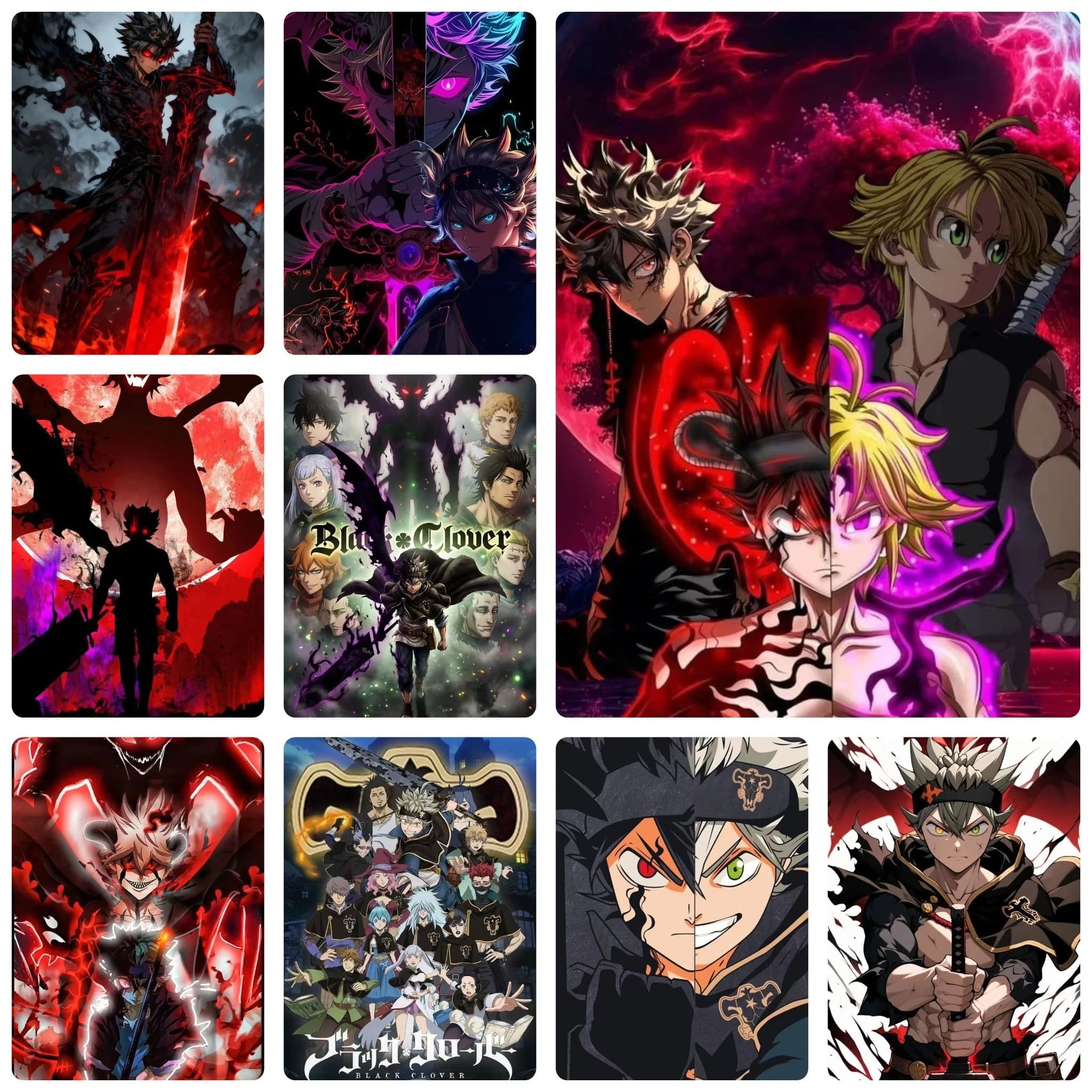 DIY 5D Diamond Painting, Black Clover Anime Character Art, Hobby Craft for Home Wall Decor, Ideal Gift for Art Lovers