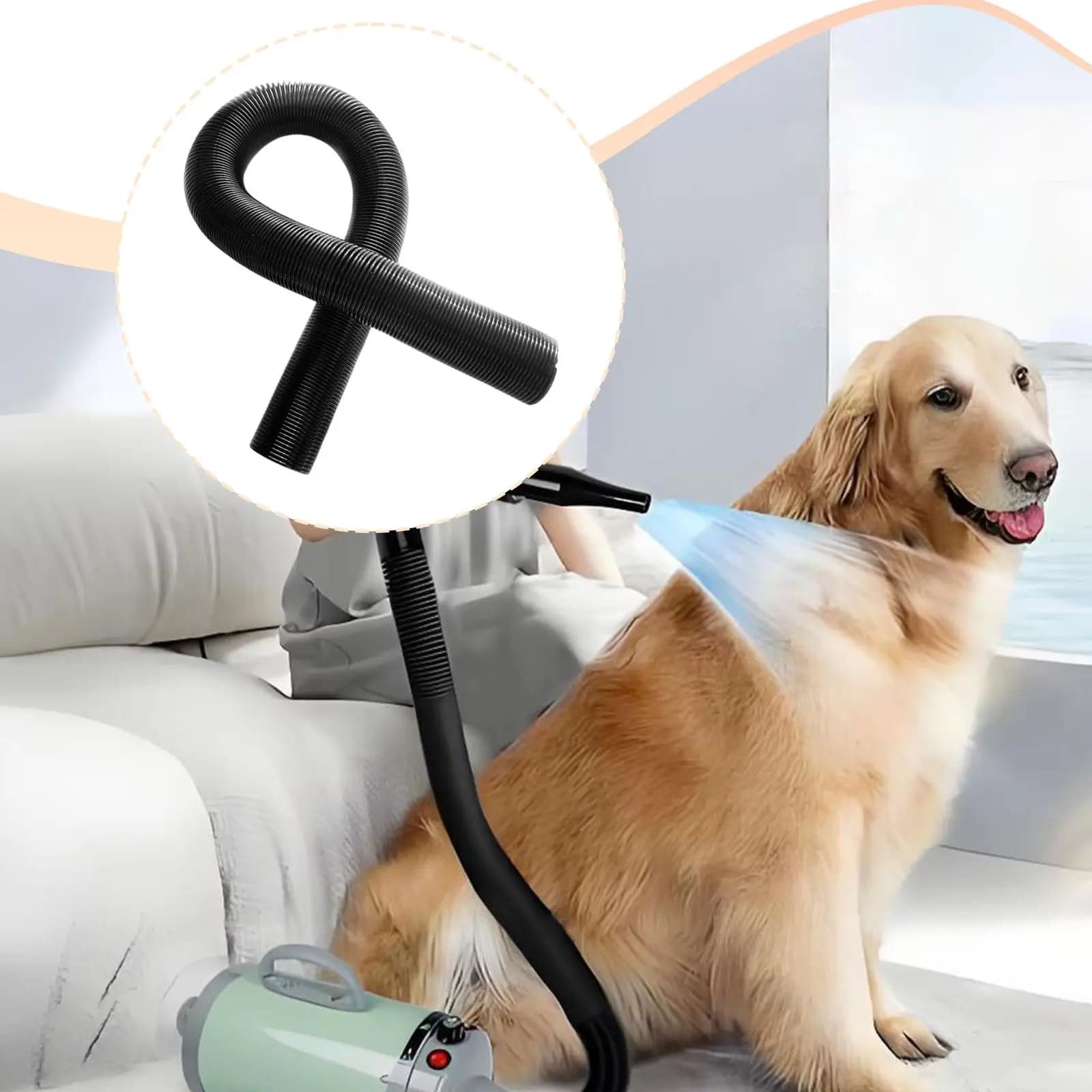 Tubo Flessibile in PVC per Asciugatrice per Cani, Accessorio Resistente alle Alte Temperature per Macchine Asciugatrici per Animali Domestici