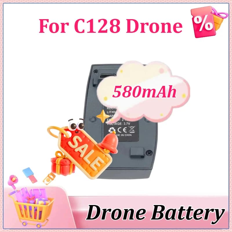Nuova Batteria Lipo da 3.7V 580mAh Aggiornata per Elicottero C128, Accessori per Elicottero RC Flybarless Sentry 4CH
