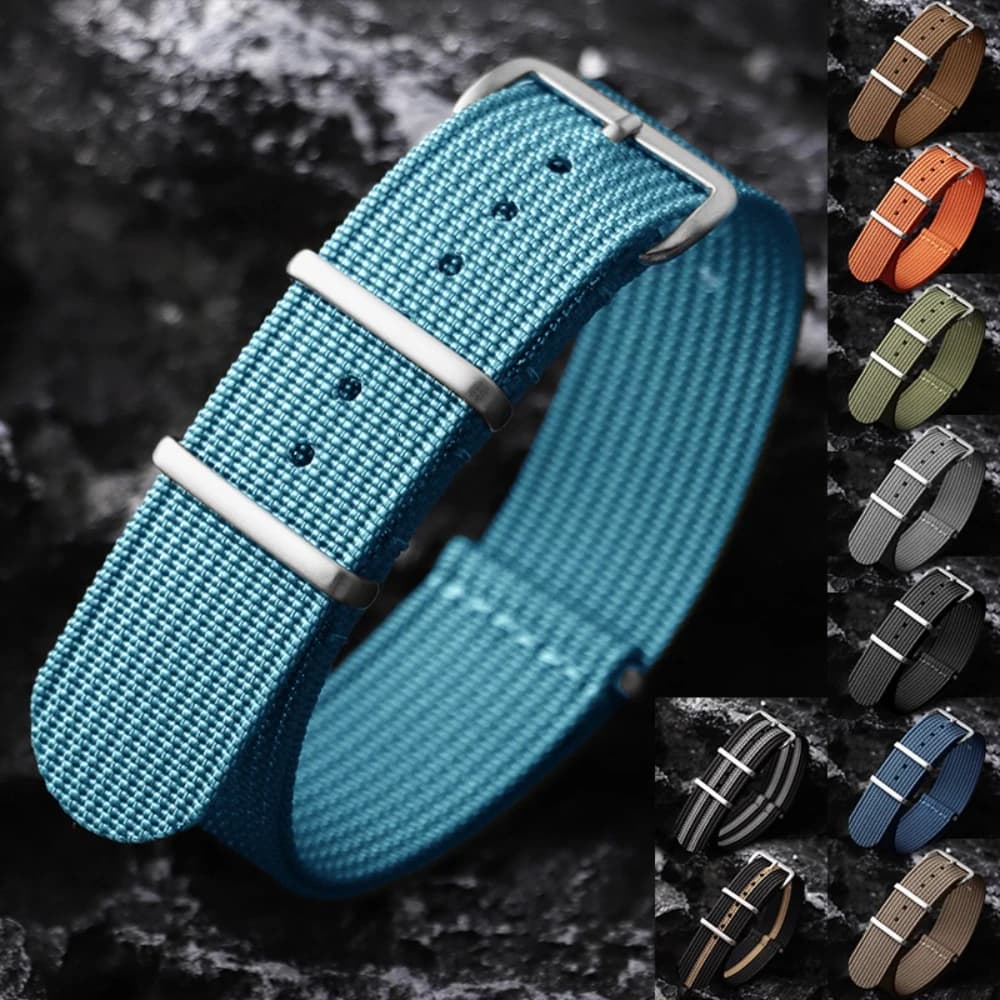 High Quality Nylon Watch Strap 18 19 20 22mm Brown Green Black Universal Strap Women's Strap Military Sports Bracelet Spare belt