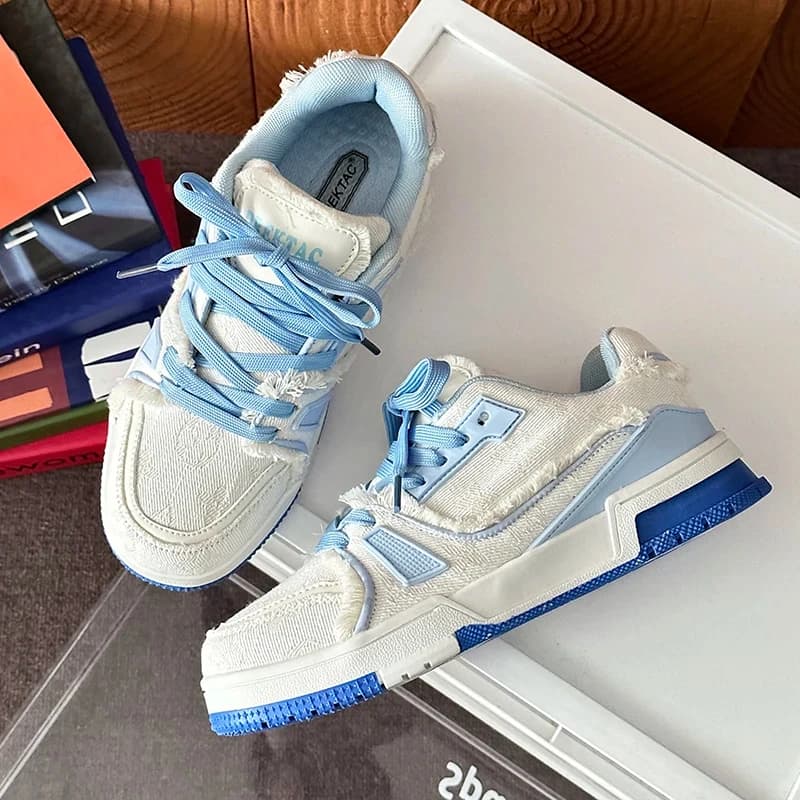 Unisex Board Shoes Fashion Anti Slip Breathable Thick Sole Vulcanized Shoes Men's Women's Luxury Casual Sneakers Hot Sale