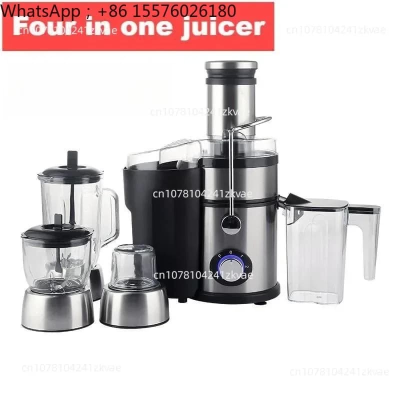 2026 Multifunctional 4 in 1 Juicer Stainless Steel Large Diameter Household Cooking Machine Blender Efficient