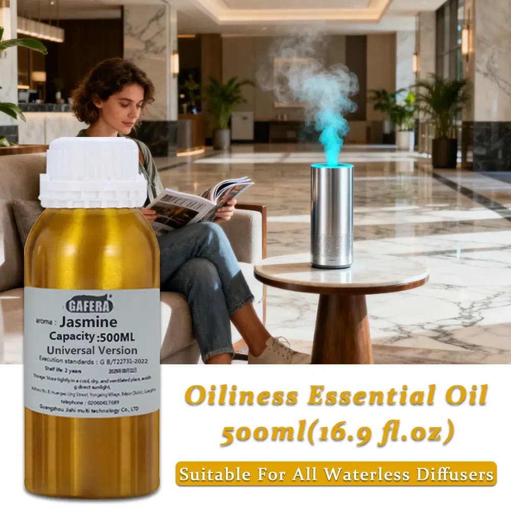 GAFERA 500ml (16.9 fl.oz) Oli Essenziali Gelsomino/Sheraton - Per Tutti i Diffusori Senza Acqua, Olio Aromaterapico di Ricambio per Diffusori di Aromi