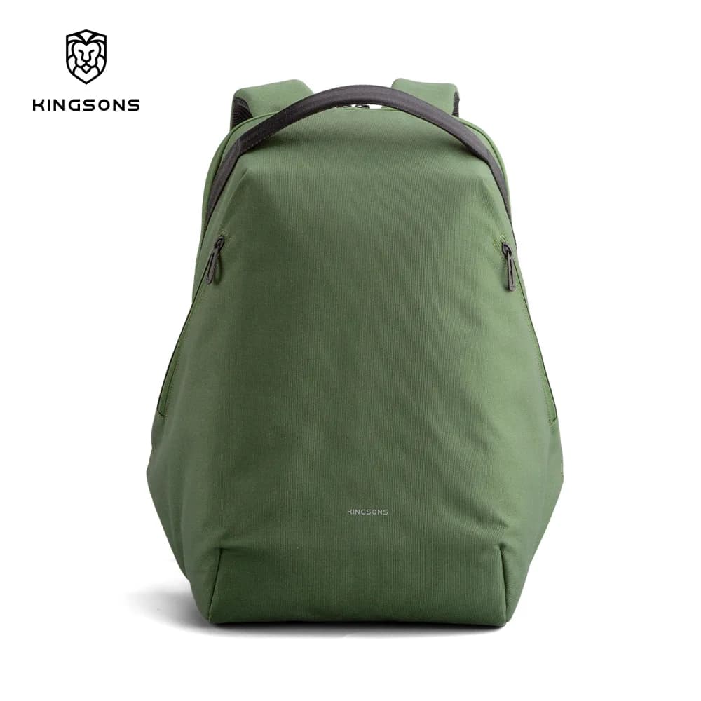 Kingsons 2025 Nuovo zaino in poliestere riciclato per uomo donna Zaino da viaggio impermeabile per laptop da 15,6 pollici con porta di ricarica USB-A