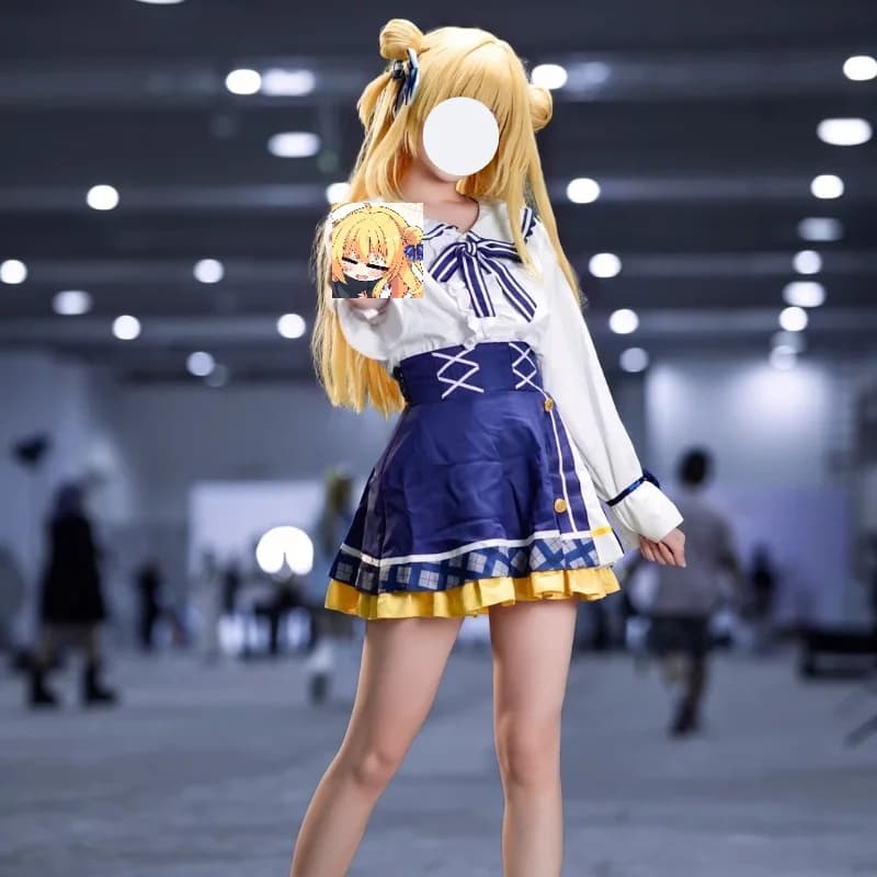 Costume Cosplay Creativo di Izumi Hiyori di Hamidashi, Set Completo con Gonna, Uniforme da Marinaio e Parrucca per Halloween