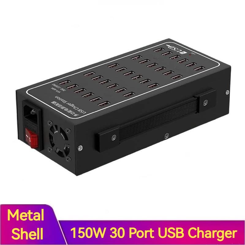Caricabatterie Multi Usb universale in metallo da 150W per iPhone 12 13 14 Pro Max 30 porte Dock Station di ricarica rapida USB per Samsung S23 Xiaomi