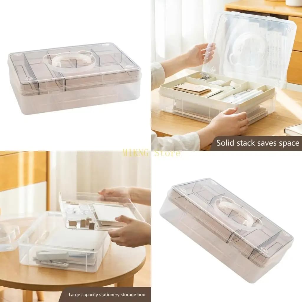Stackable Storage Container Box with Handle, for Art Craft Scrapbooking Supplies best sale