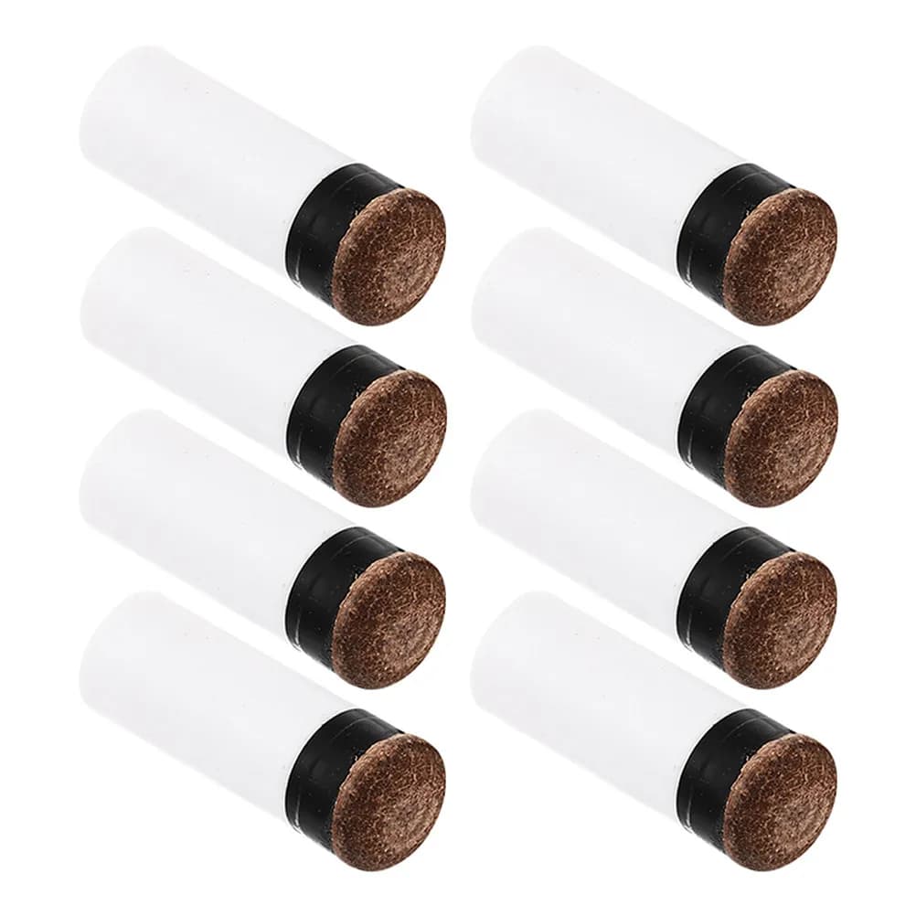 Set di 8 Punte di Ricambio per Stecche da Biliardo con Ghiere in Plastica Allungate, Installazione a Vite per Stecche Professionali e Casual