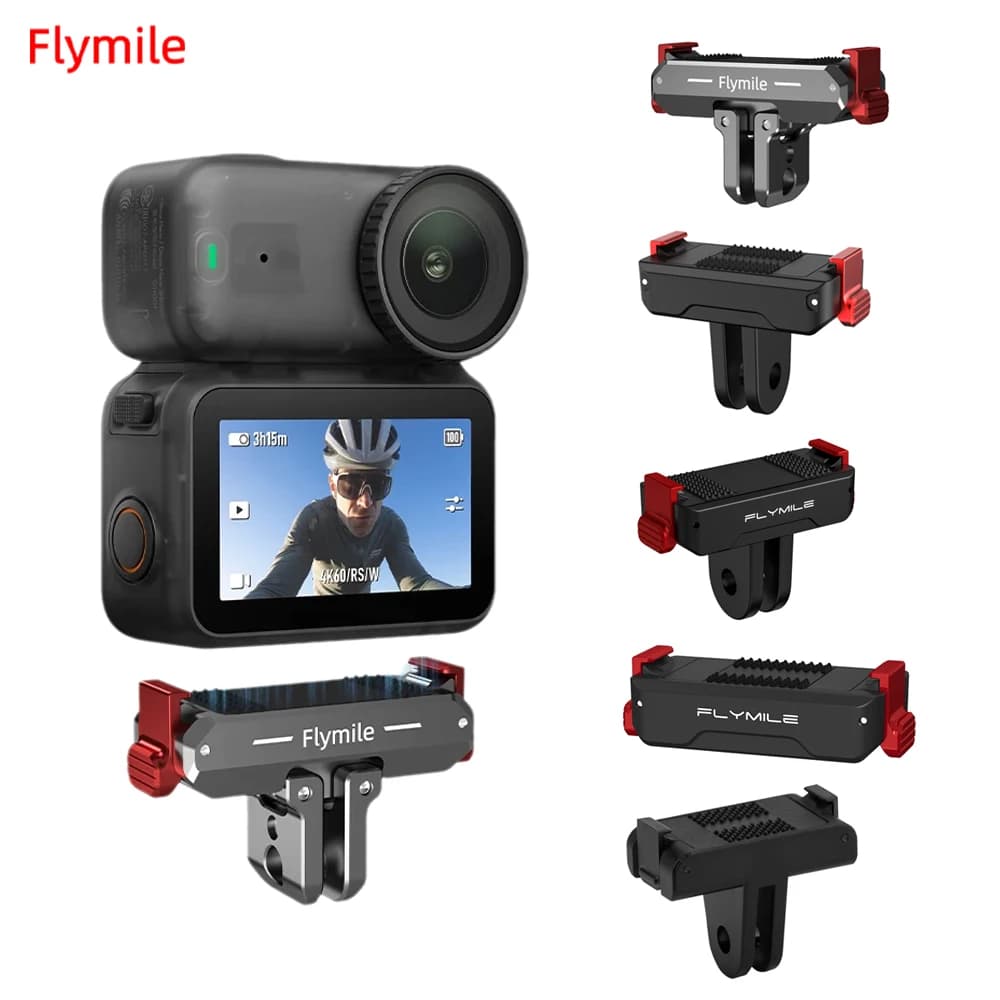 Flymile Magnetic Quick Release Adapter Base for DJI Action 6/Osmo Nano Camera Accessories Extension Bracket Base