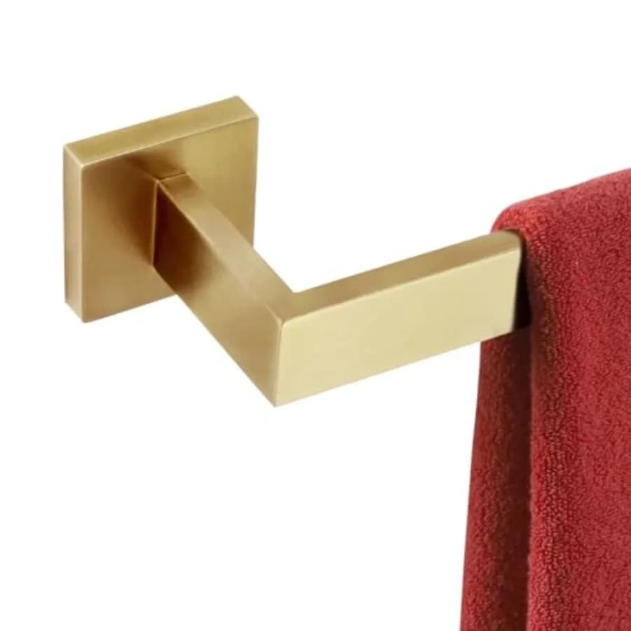 Portasciugamani da bagno dorato da 32 pollici, porta asciugamani da doccia, appendiasciugamani, lunghezza totale 33,3 pollici B4003BG-L32