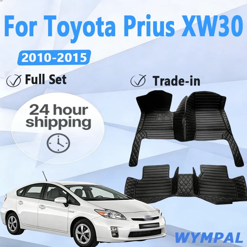Tappetini auto per Toyota Prius XW30 2010 ~ 2015 7 posti impermeabile Tapete Automotivo Para Carro tappetini auto completamente Set accessori auto