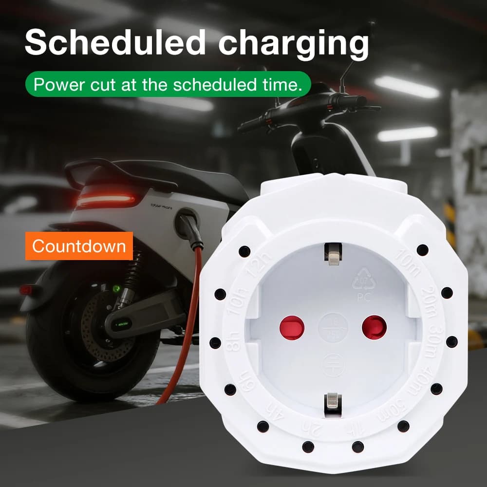 24 hour timer Intelligent programmable mechanical socket for switch countdown cycle switch Automatic turn off EU plug