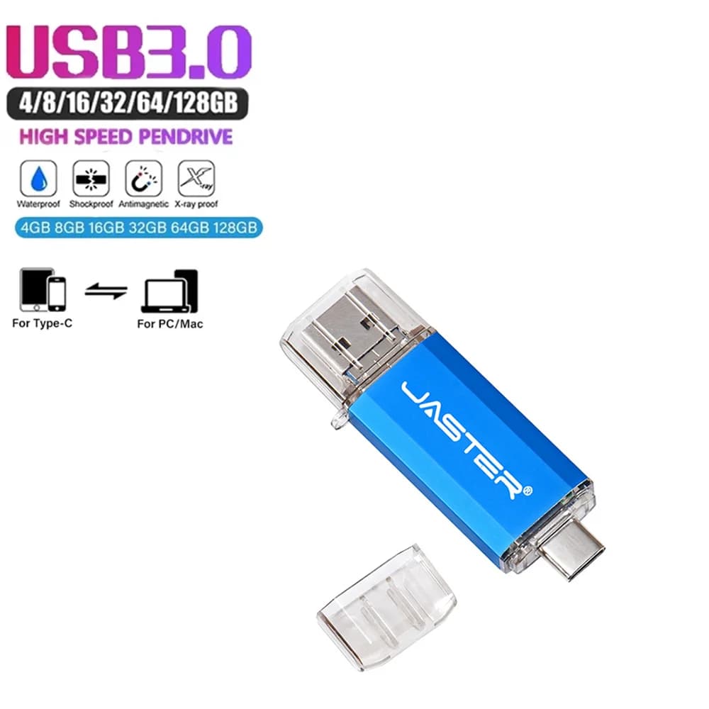 Chiavetta USB 3.0 Tipo-C Micro USB da 128GB, Regalo Aziendale, Penna USB da 64GB Oro Rosa, 32GB per Laptop, U Disk da 16GB 8GB