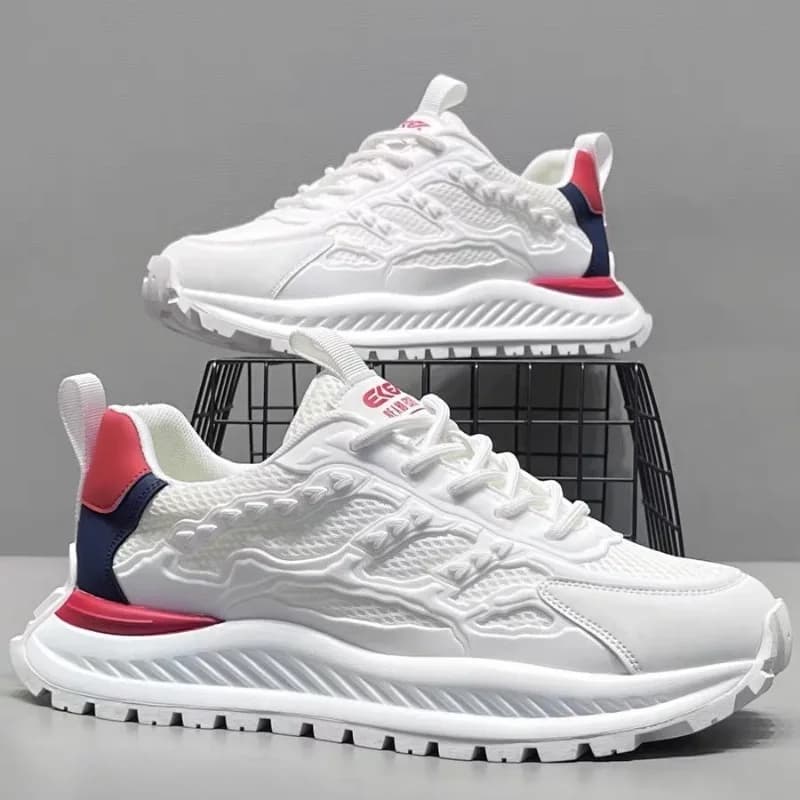 Men Elastic Band Running Sneakers Designer Light Breathable Tennis Sports Shoes Outdoor Men Hiking Training Casual Shoes Zapatos