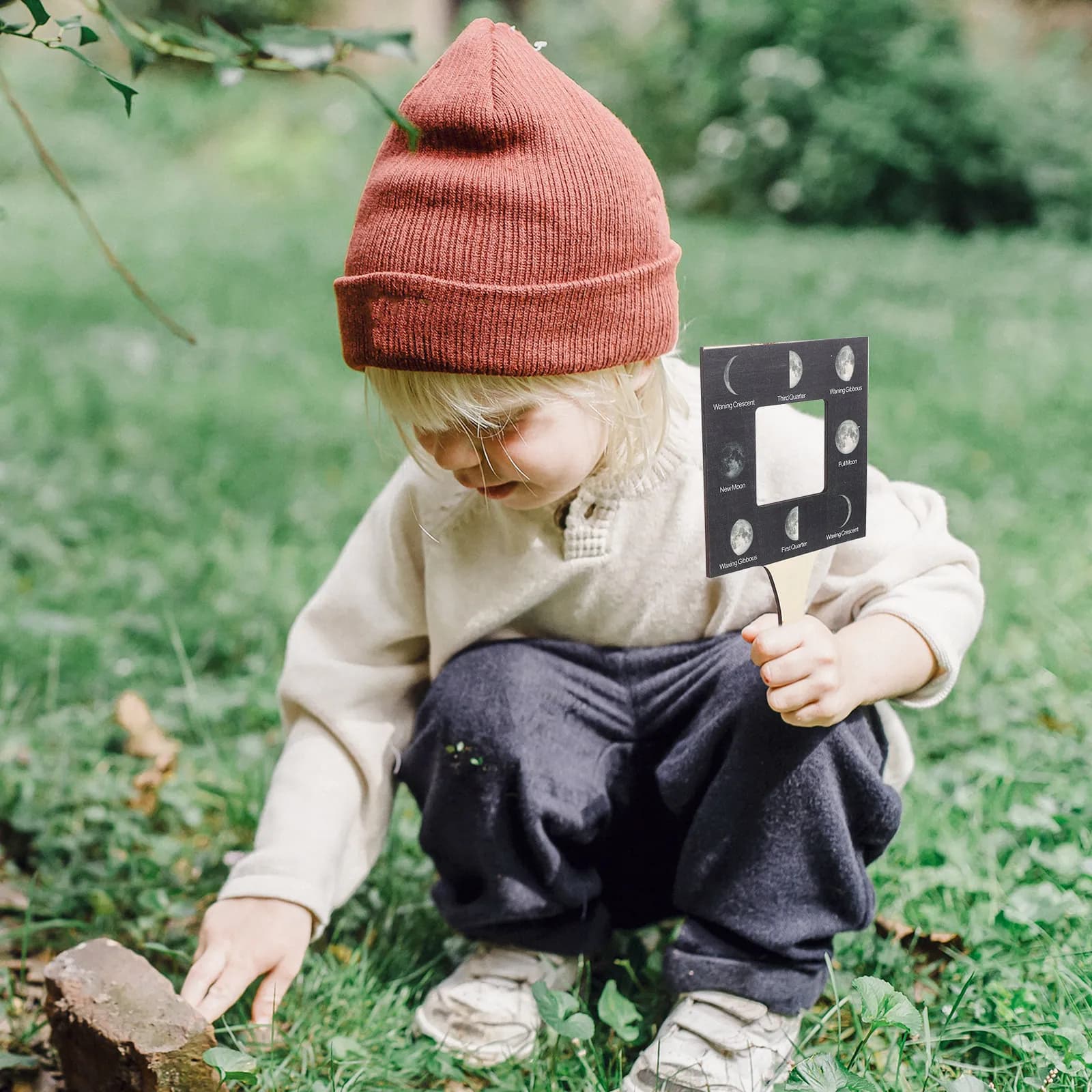 Otturatore per osservazione della natura in legno portatile per bambini, strumento educativo per l'esplorazione all'aperto