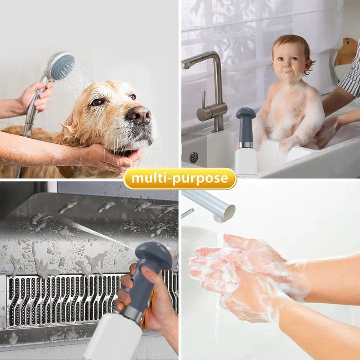 NUOVA macchina elettrica per la pulizia della schiuma per cani, dispenser automatico di sapone per cani, per bottiglia di miscelazione di shampoo per animali domestici ricaricabile da bagno