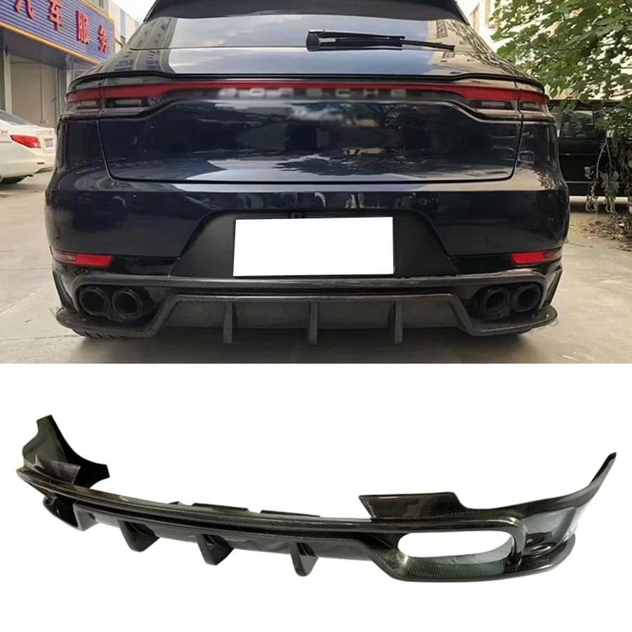95B Carbon Fiber Rear Diffuser for Porsche Macan 95B 2014-2021 Rear Bumper Lip Diffuser Splitter Spoiler Bodykit