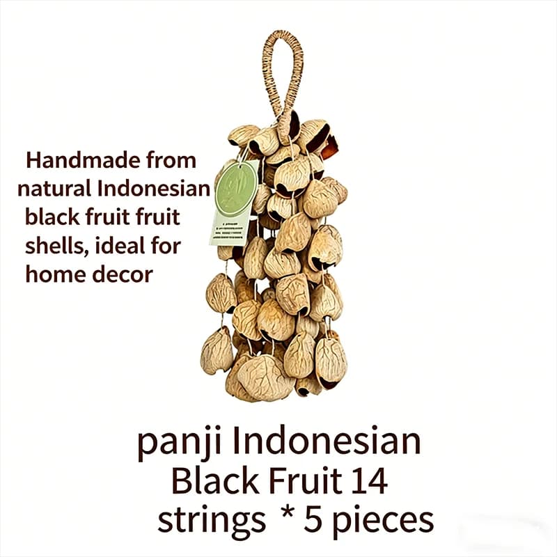 Natural Seed Pod Wind Chime - Handmade Dried Fruit Shell Bell for Home Garden Decor Meditation Sound Healing