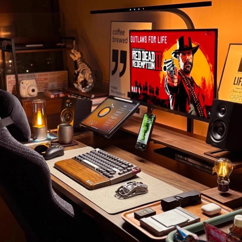 Z3 Monitor modulare Rack per aumentare l'altezza Noce nera Scrivania per computer Supporto ergonomico per laptop Organizzatore per scrivania da ufficio per sala Esports