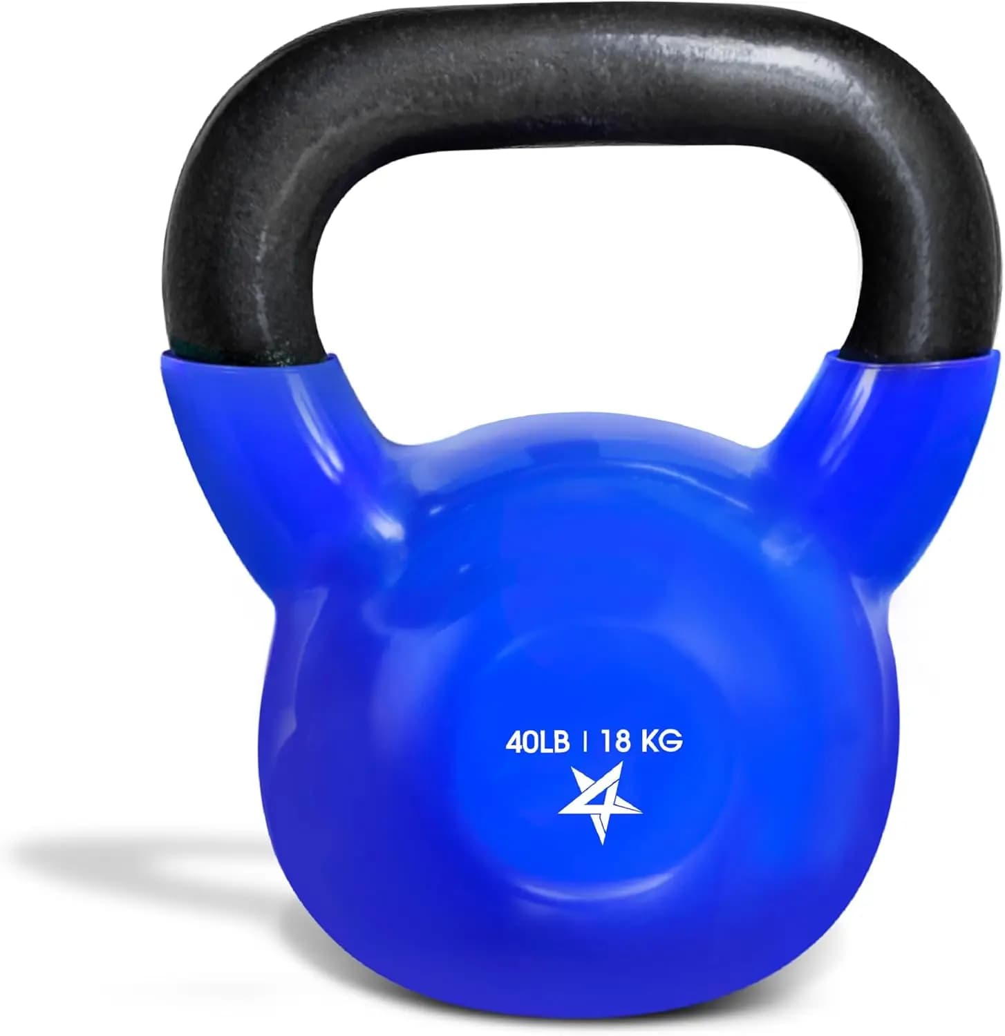 Kettlebell, 5-100 LB Vinyl Coated Cast Iron Strength Training Kettlebells for Home Gym Exercises, Fitness, Full Body Workout Equ