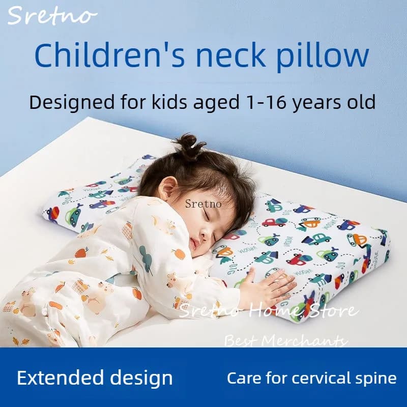 Cuscino per bambini SRETNO in lattice naturale, edizione sottile, per bambini da 0 a 16 anni, cuscini bassi con altezza 3-5/5-7/7-9 cm, cuscini per dormire