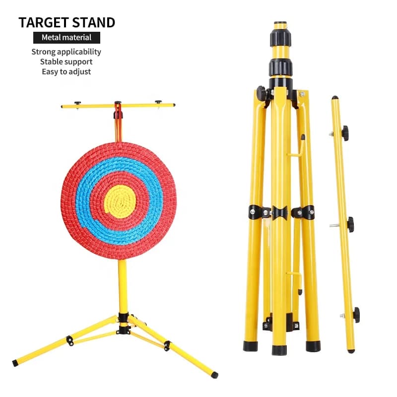 Archery Target Stand Shooting Adjustable Practice Foldable Recurve Compound Bow EVA Foam Straw Targets Stand Steel Brackets